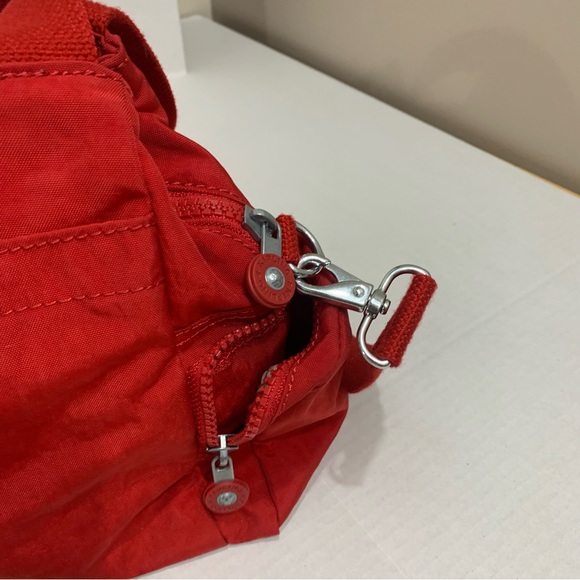Vintage Kipling Felicia Red Nylon Crossbody Bag/Diaper Multi Compartments - Picture 7 of 12